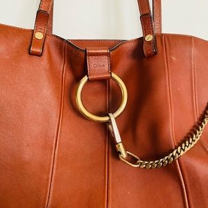 [SOLD] Rare 2015 Faye Calfskin Leather Tote Brown